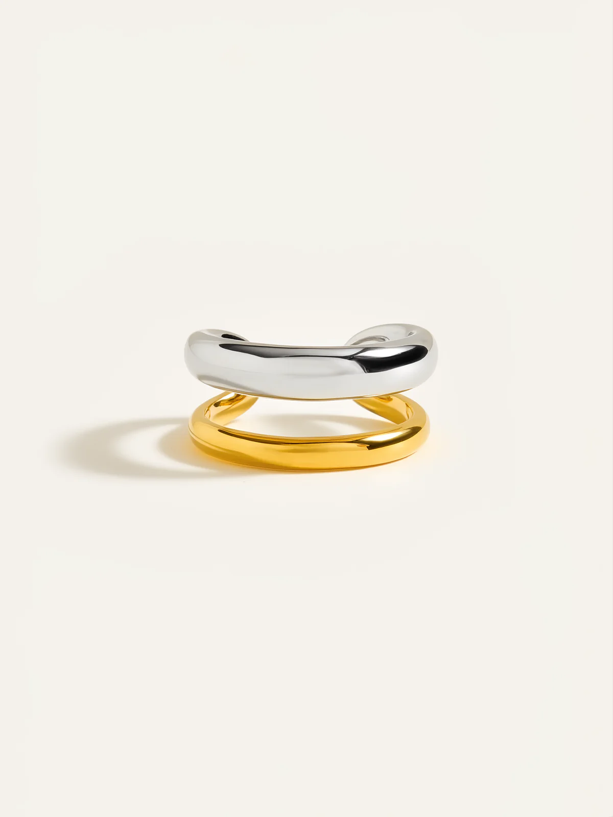 Two-Tone Layered Geometric Ring - Image 4