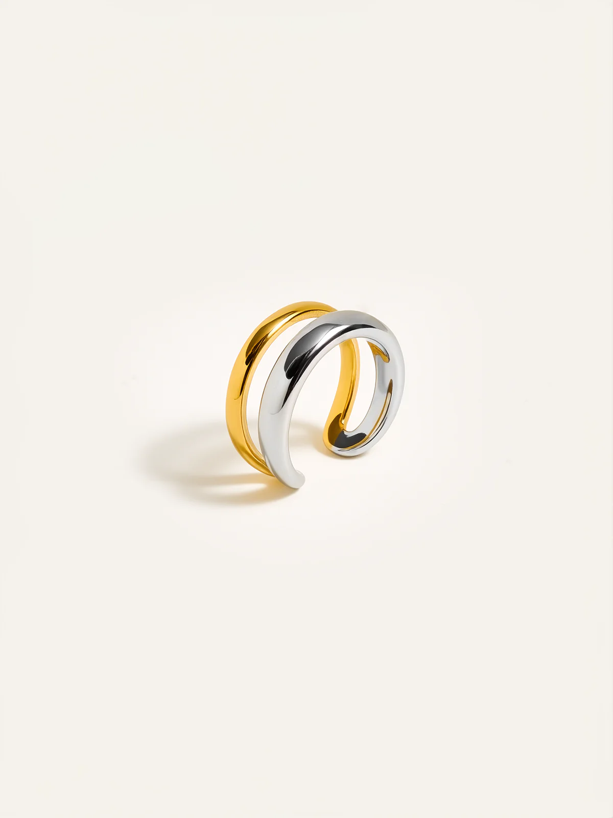 Two-Tone Layered Geometric Ring - Image 5