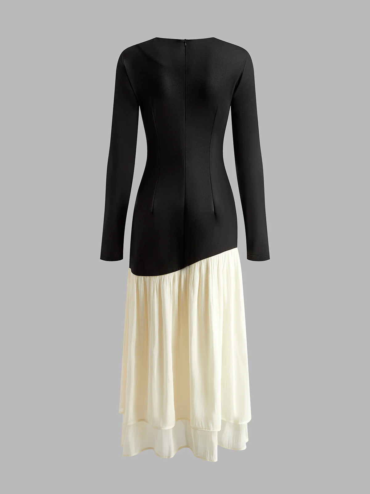 Two Tone Panel Pleated Dress - Image 2