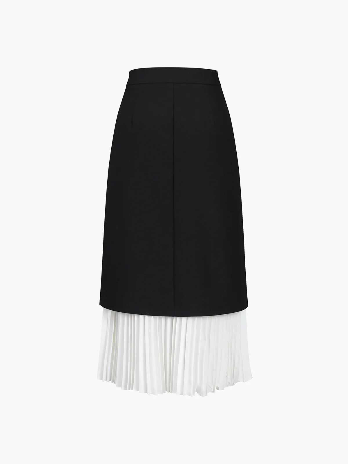 Two Tone Pleated Long Skirt - Image 3