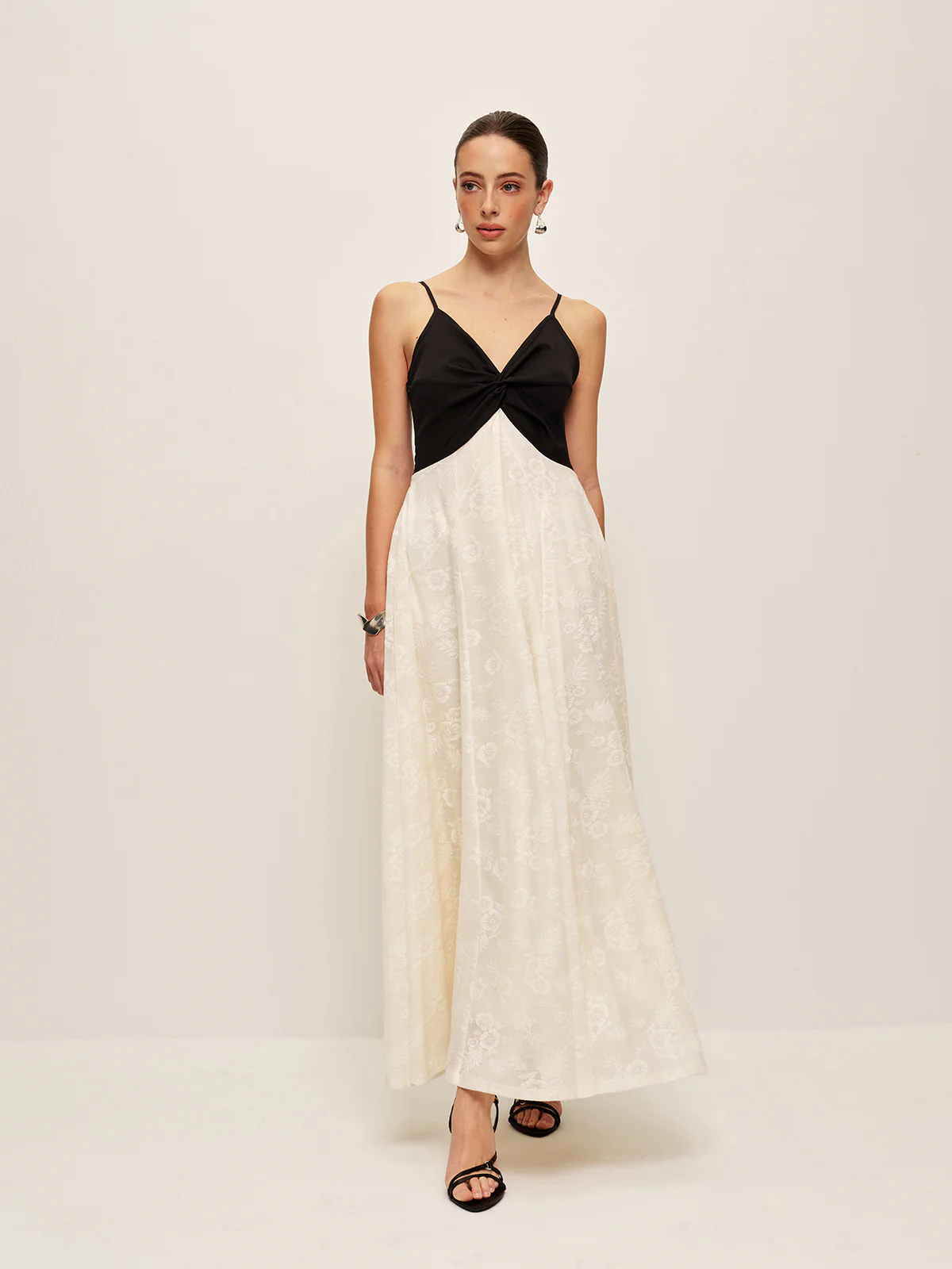 Two-Tone Twist-Front Cami Dress - Image 2