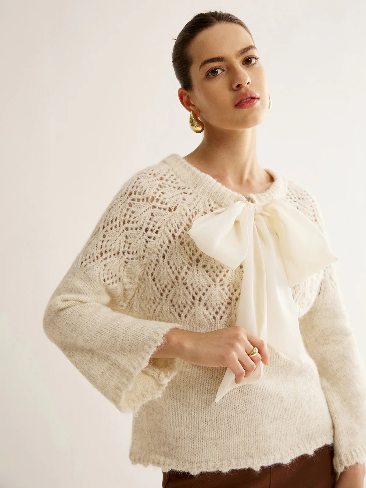 Two Way Crochet Bow Sweater - Image 6
