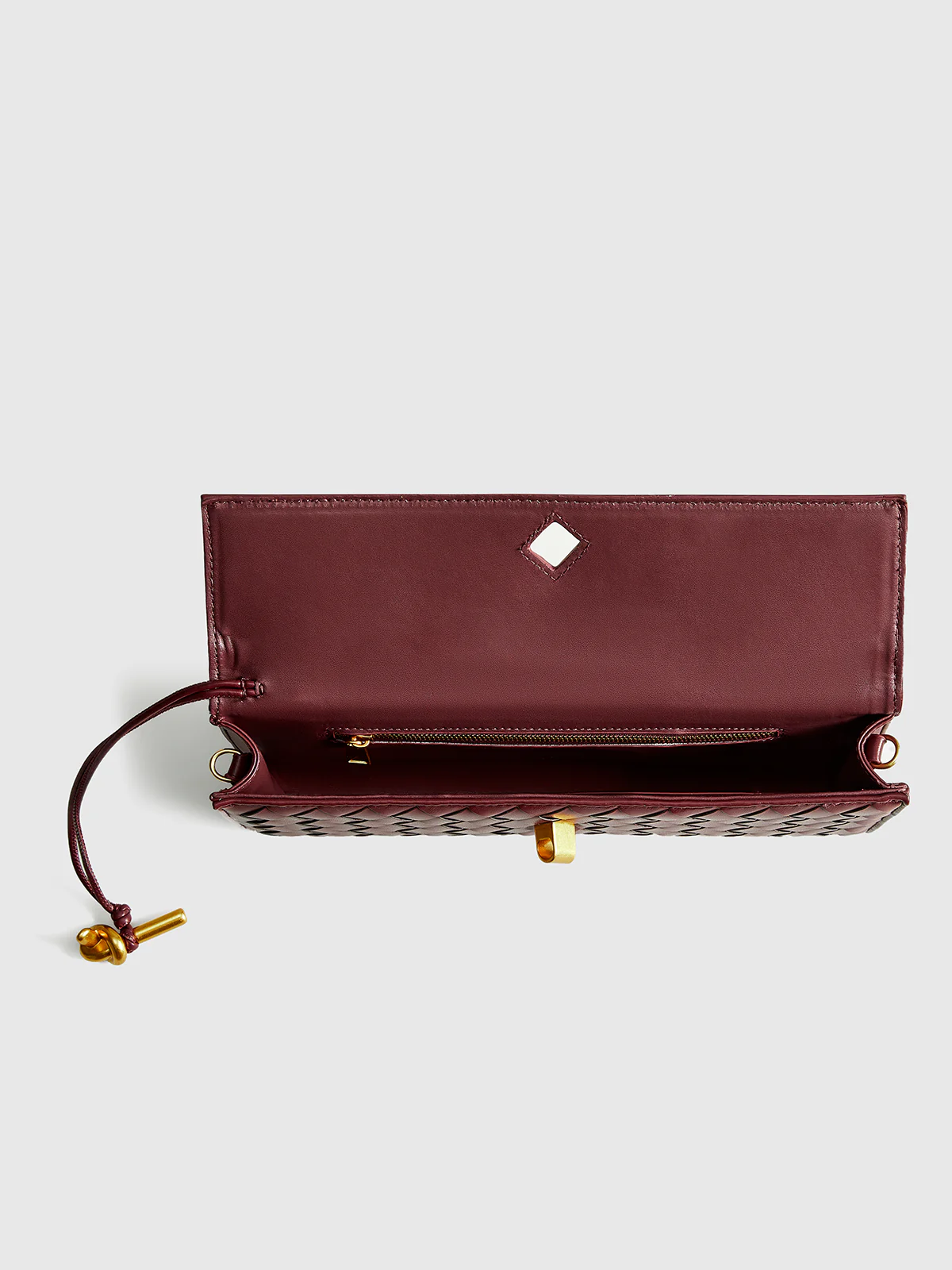 Two Way Woven Flap Clutch Shoulder Bag - Image 8