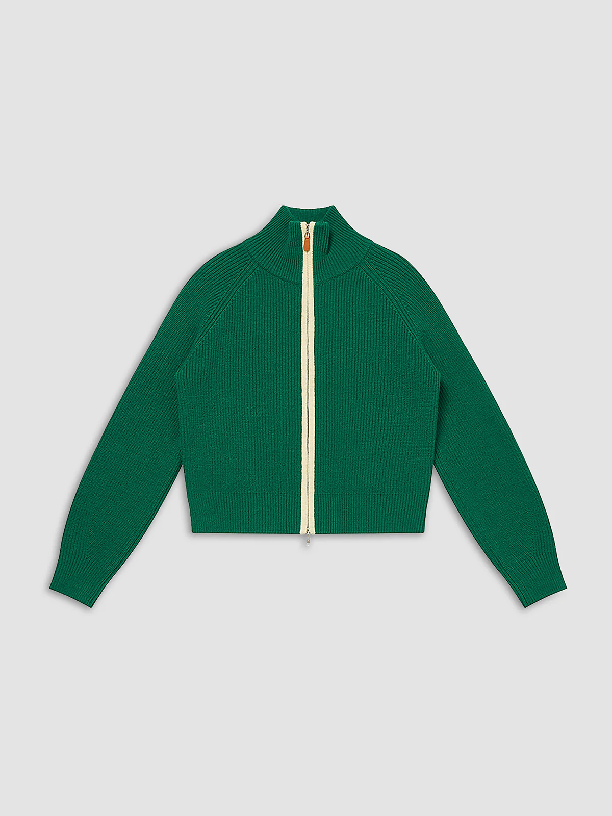 Two Way Zip Contrast Trim Cardigan - Image 3
