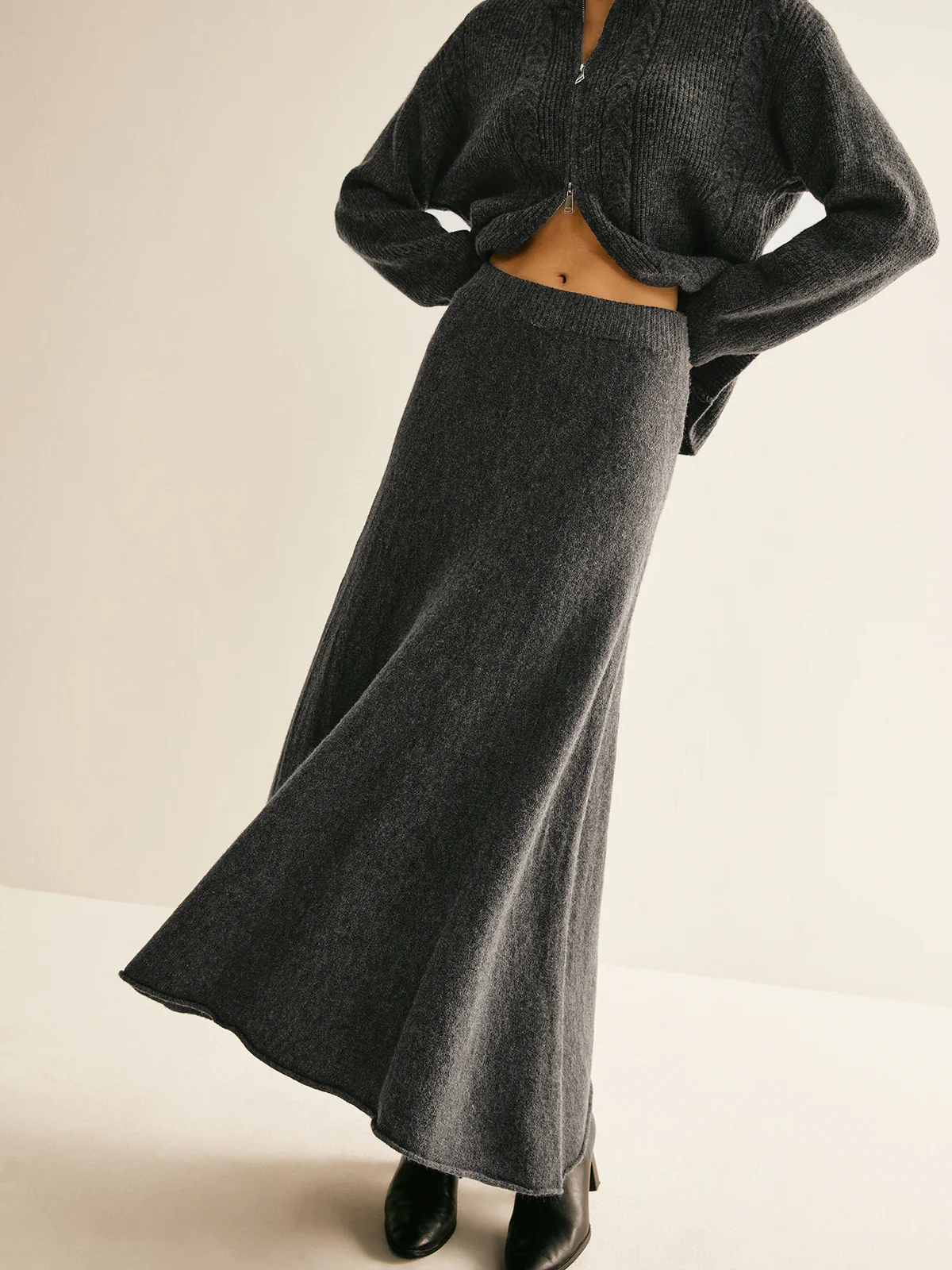 Two Way Zip Soft Skirt Set - Image 6