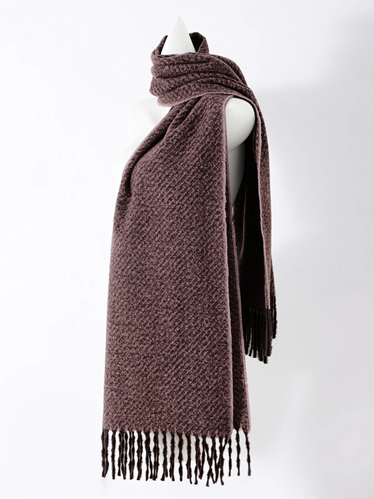 Utility Plain Tassel Scarf - Image 5