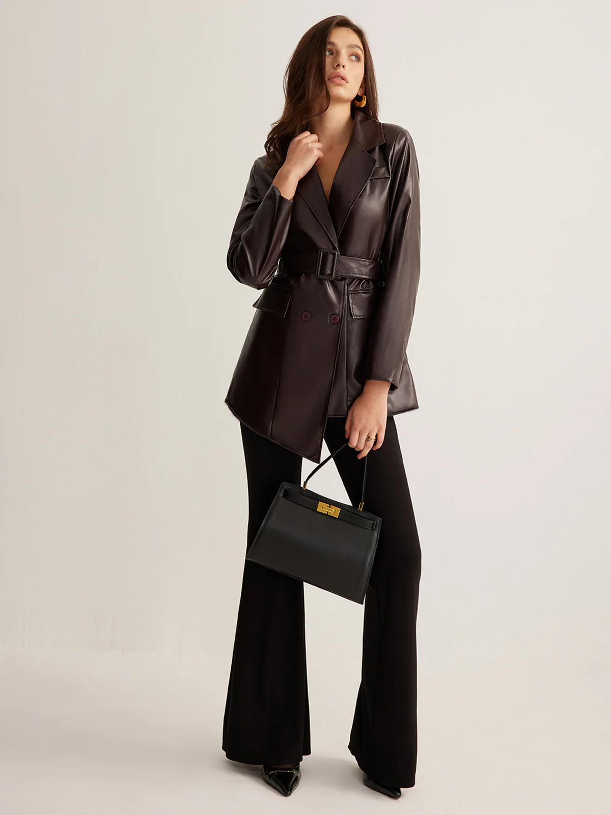 Utility PU Leather Belted Jacket - Image 6