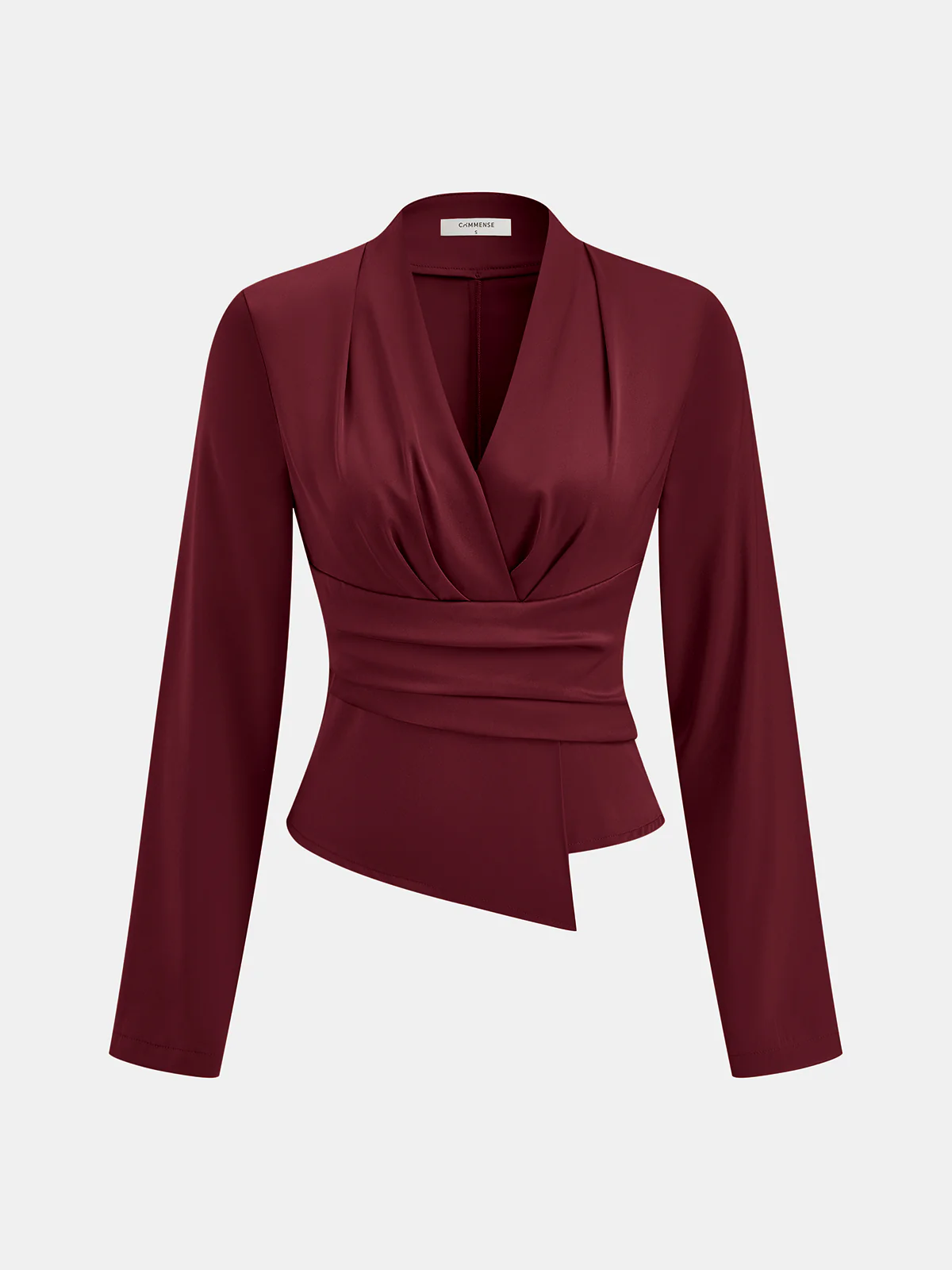 V-Neck Asymmetric Blouse - Image 5