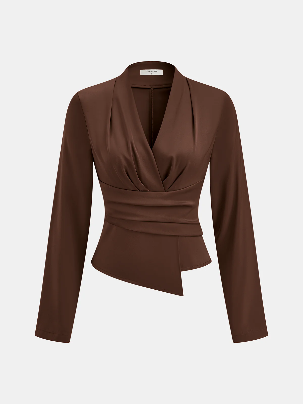 V-Neck Asymmetric Blouse - Image 6