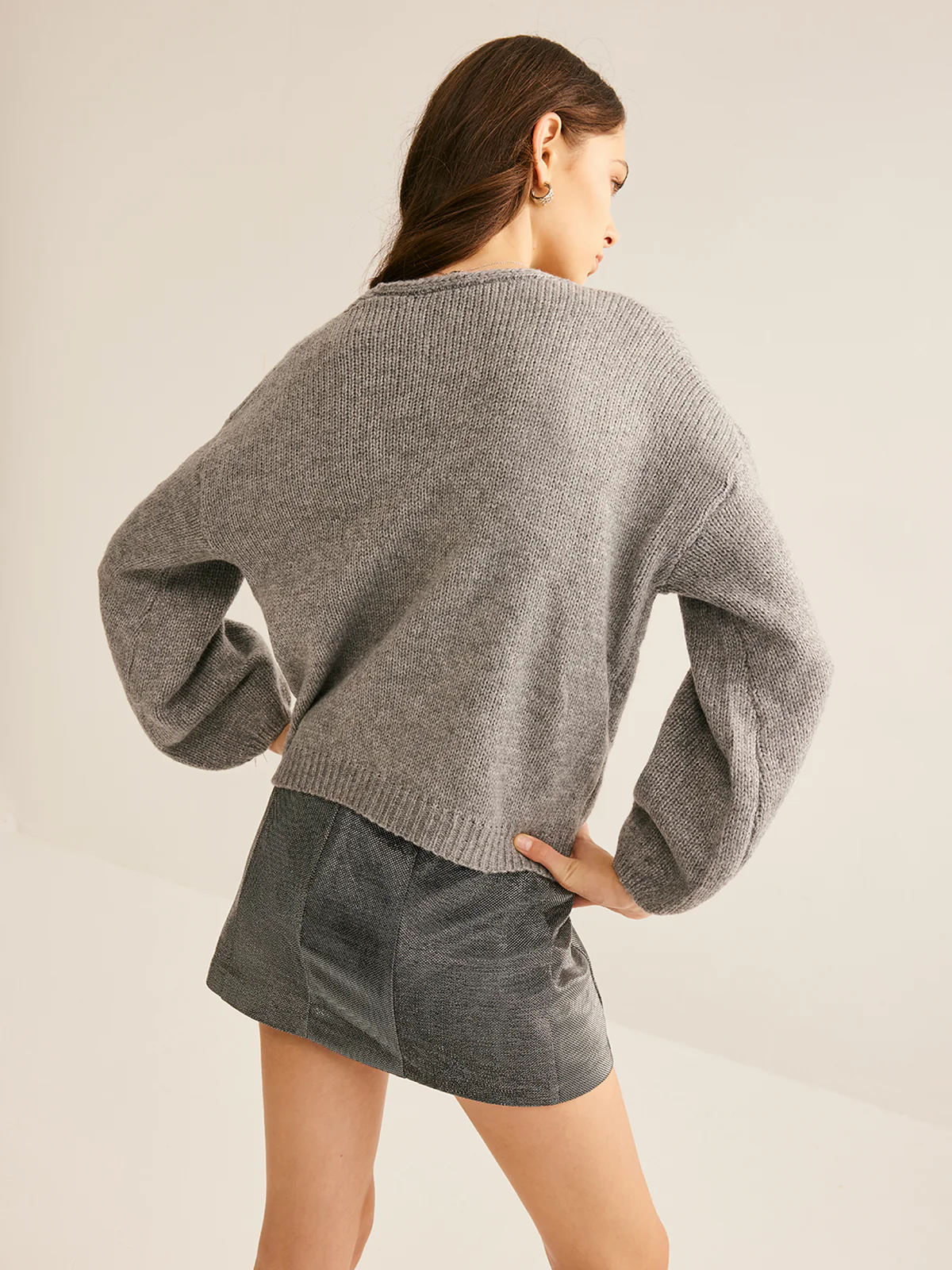 V-Neck Bow Knotted Cardigan - Image 6