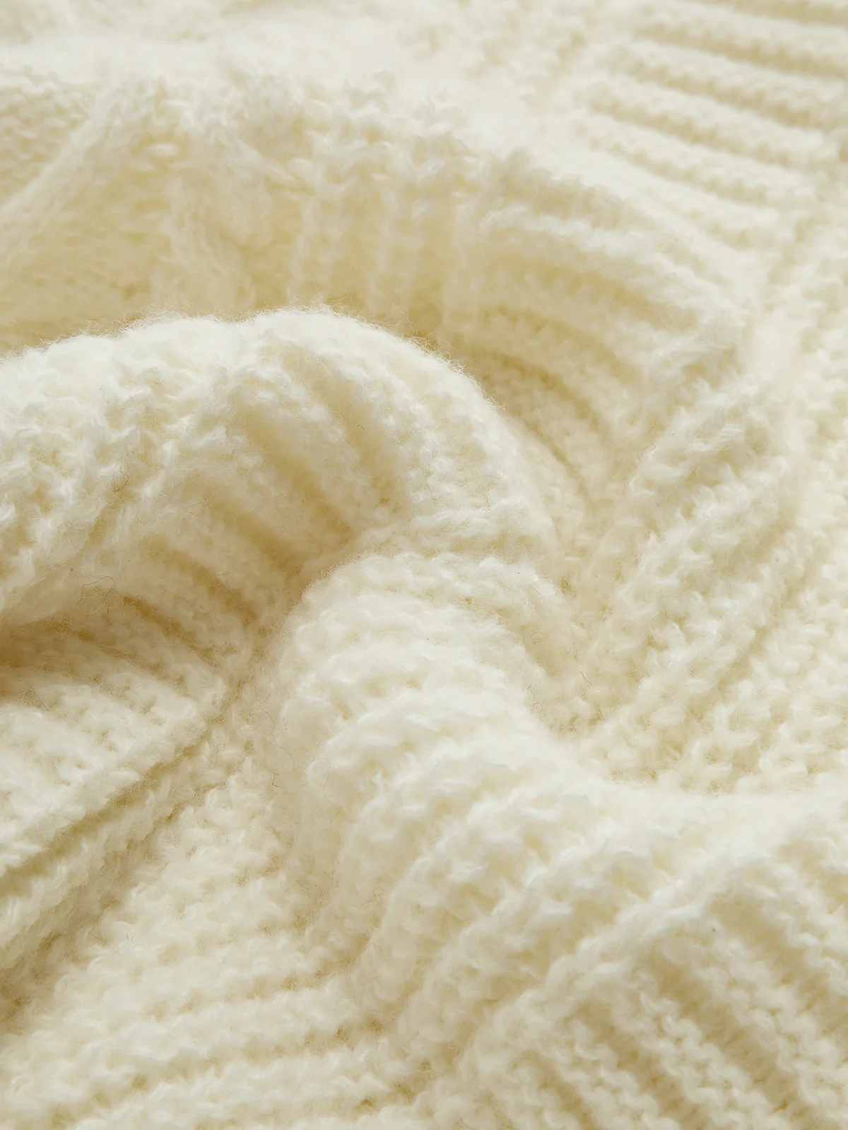 V-Neck Button Mechanism Cable Cardigan - Image 5