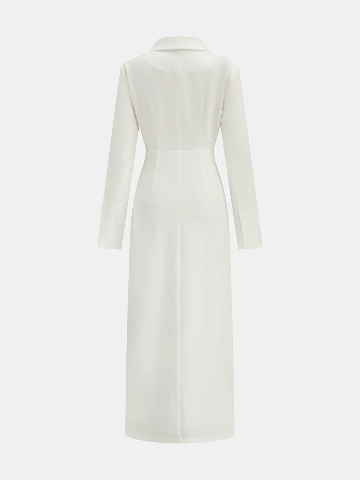 V-Neck Button Midi Dress - Image 3