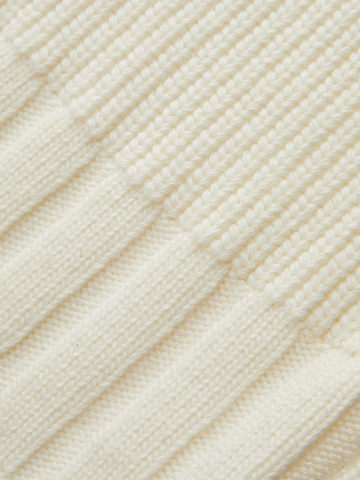 V-Neck Button Wool Blend Cable Knit Cardigan - Image 5