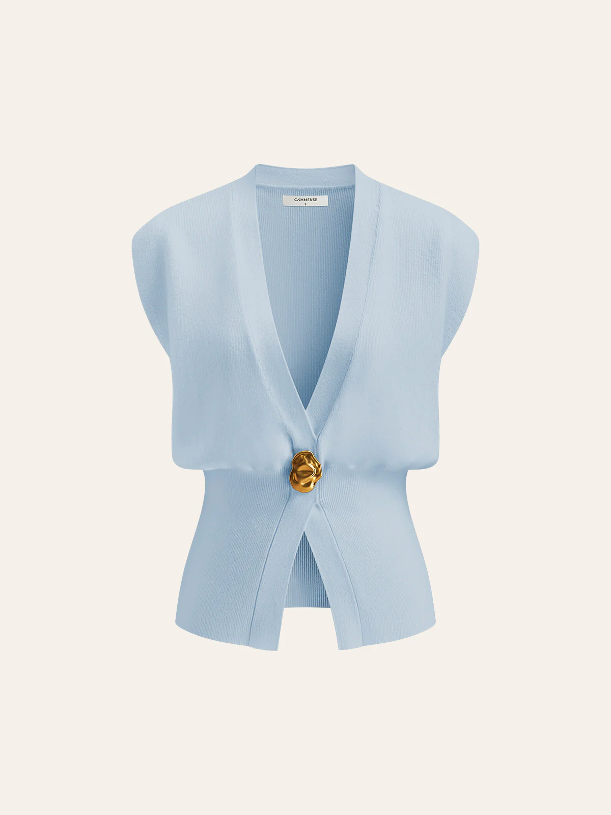 V-Neck Buttoned Detail Sweater Vest - Image 10