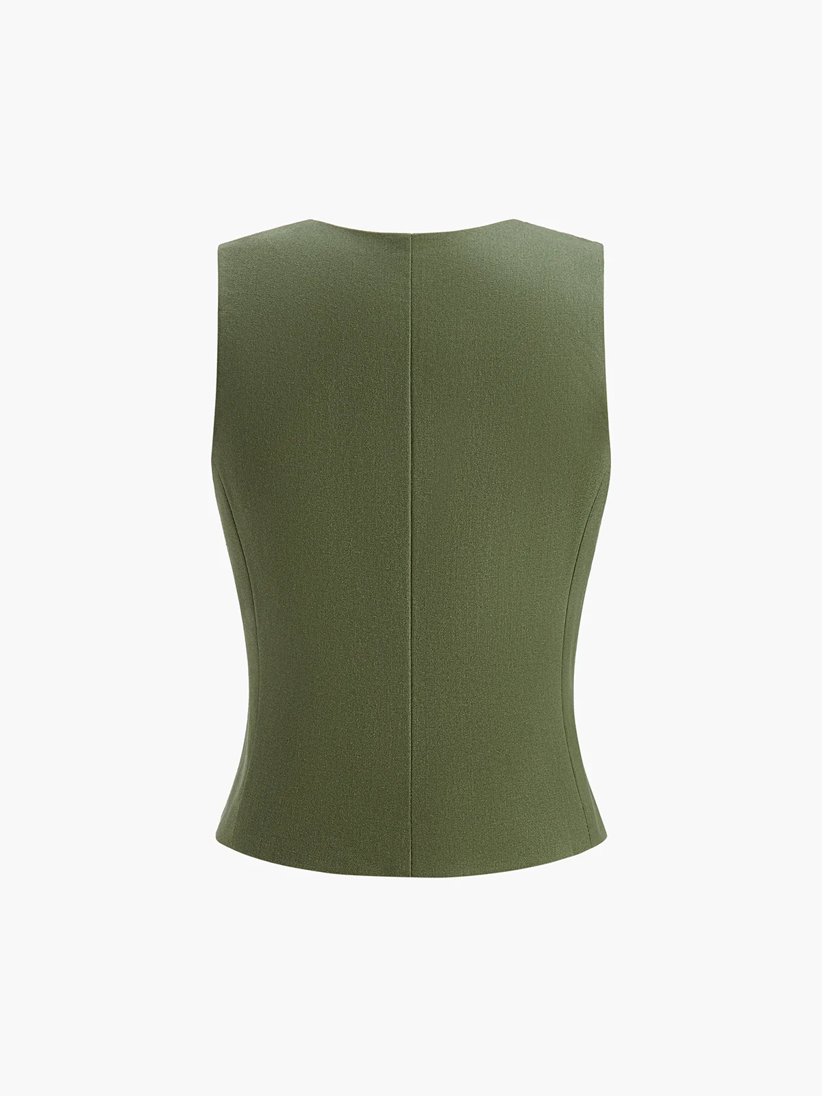 V-Neck Buttoned Shorts Set With Belt - Image 10