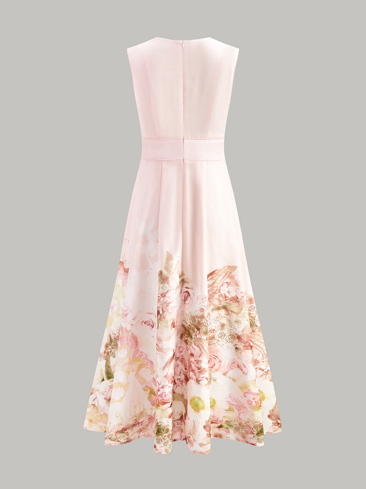 V-Neck Floral Tie Waist Dress - Image 4