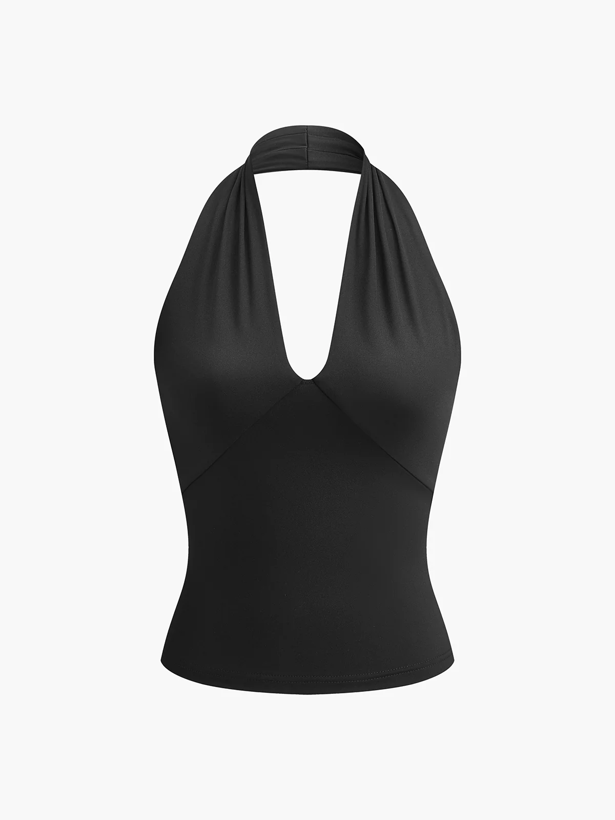 V-Neck Halter Open Back Tank Top - Image 3