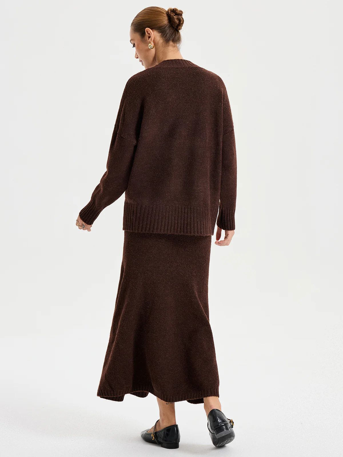 V-neck Knitted Sweater Co-ords - Image 6