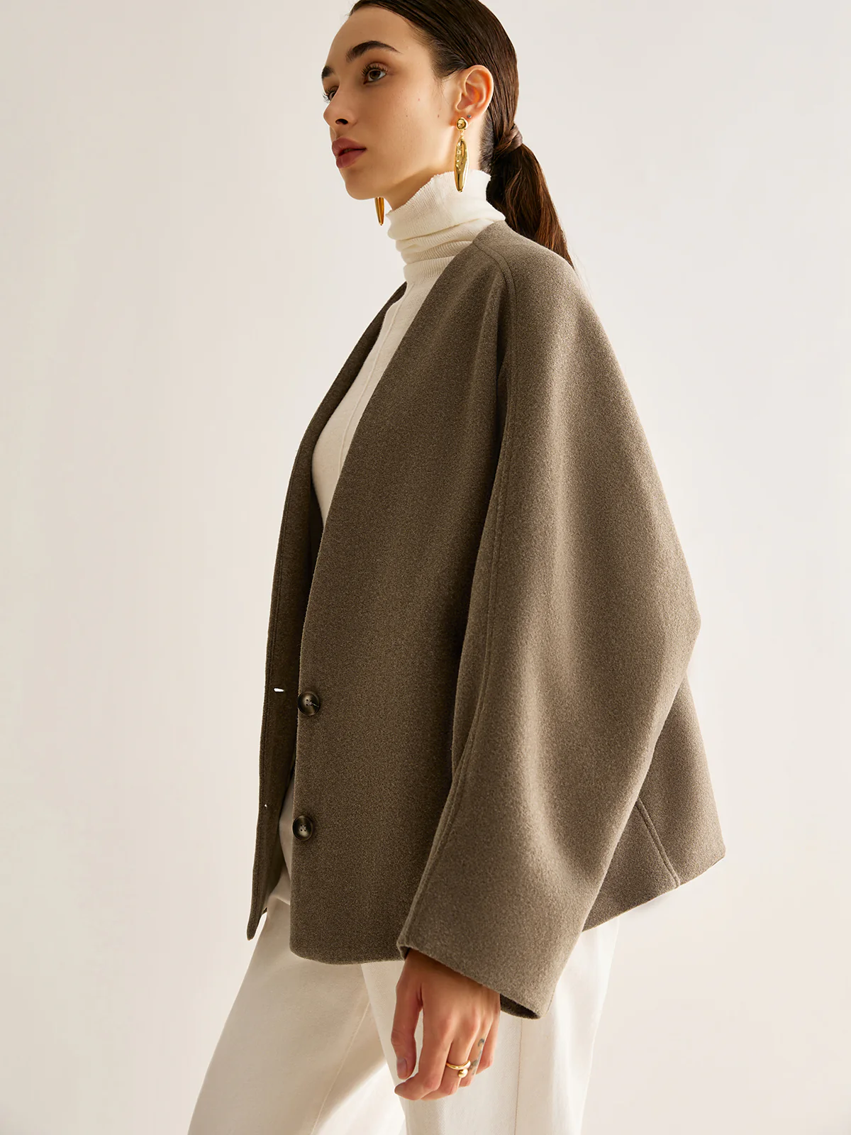 V-Neck Loose Warm Jacket - Image 5