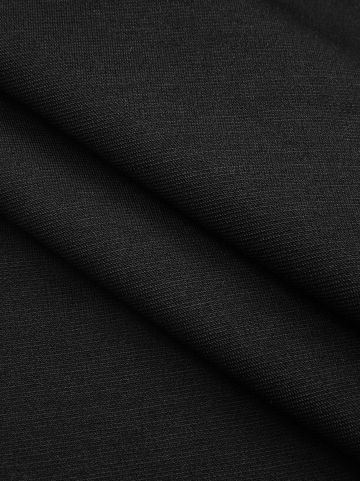 V-Neck Mesh-Sleeve Metal Detail Asymmetric Dress - Image 3