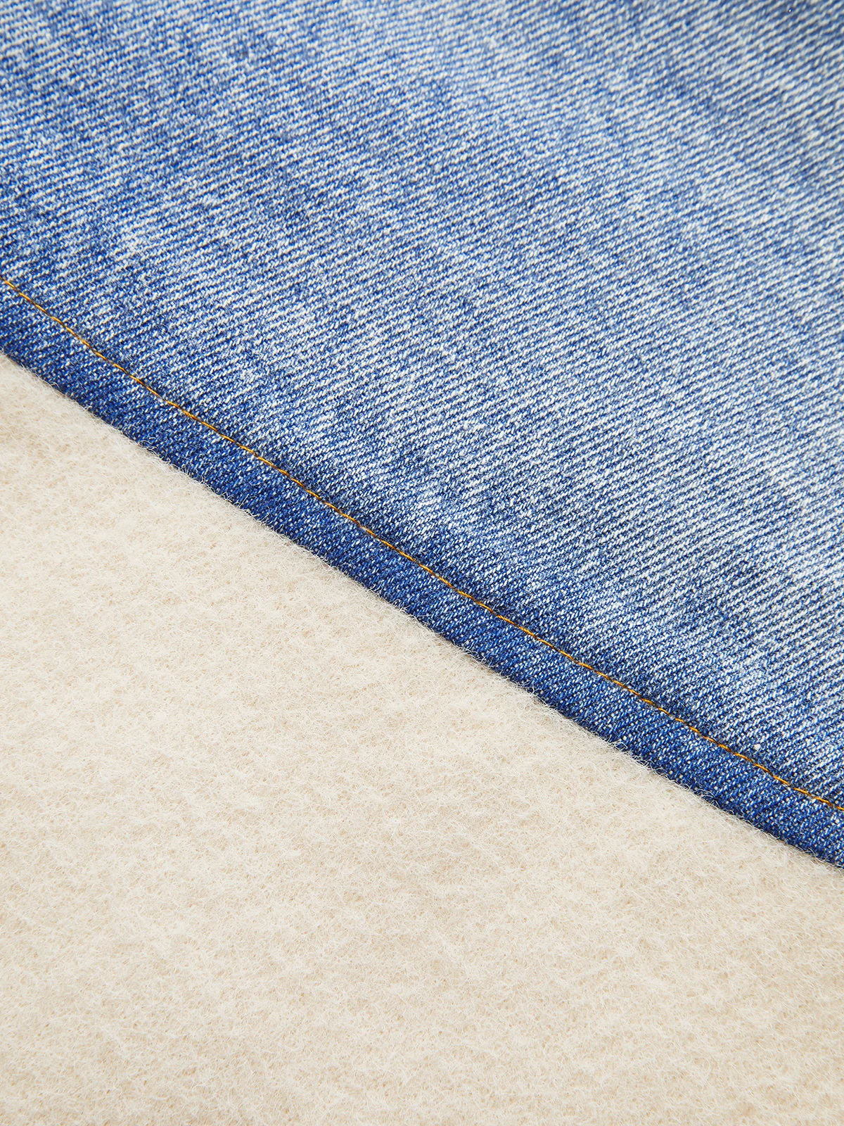 V-Neck Paneled Denim Cardigan - Image 3