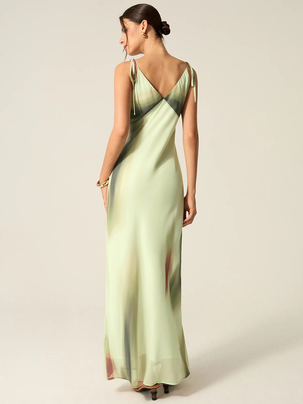 V-Neck Printed Maxi Dress - Image 6