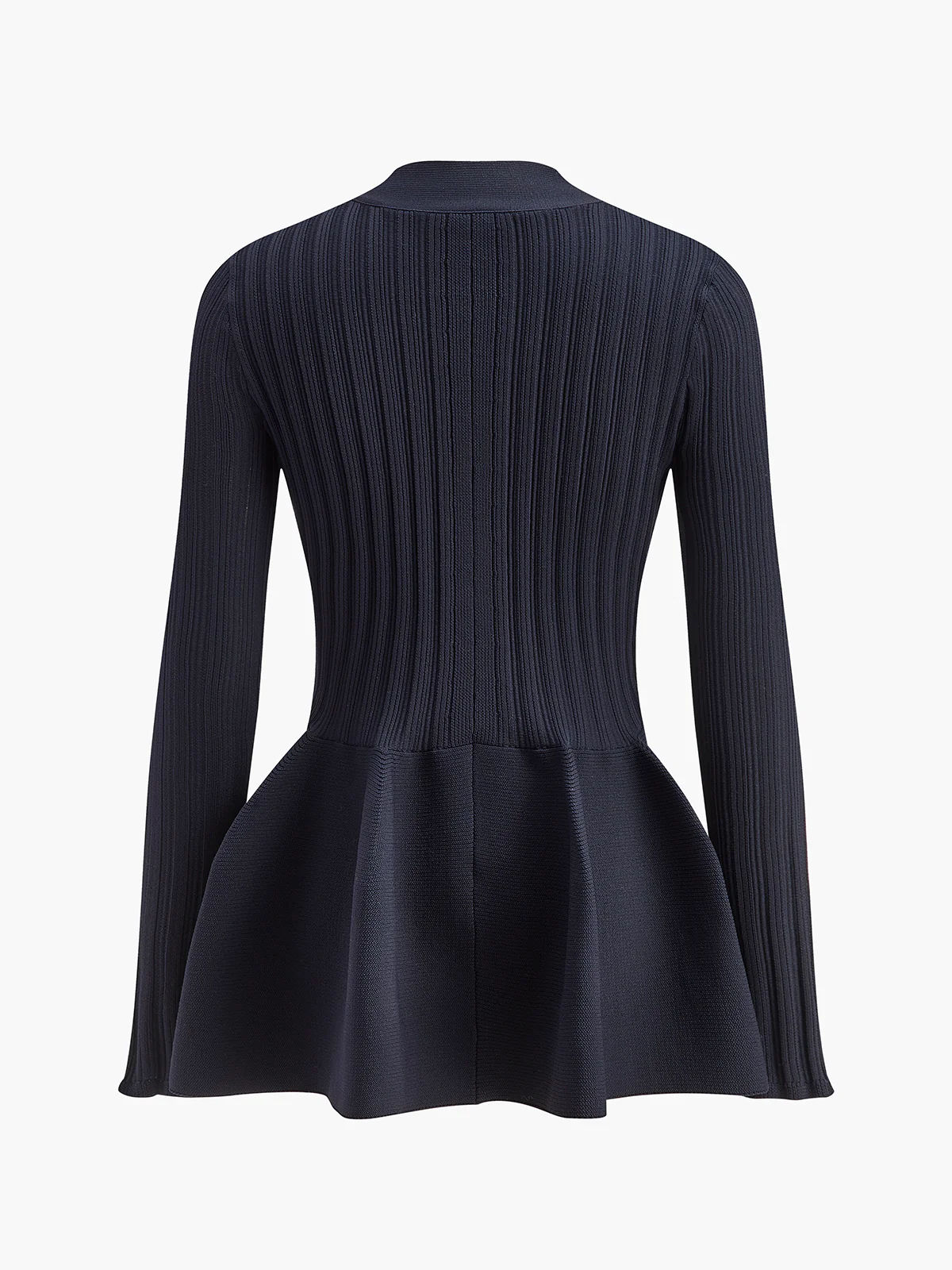 V-Neck Ruffle Button Cardigan - Image 4