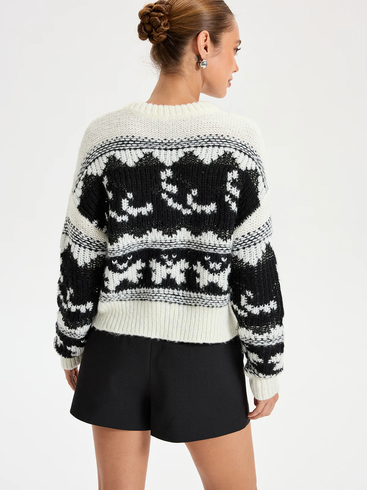 V-Neck Sequin Cowichan Sweater - Image 6