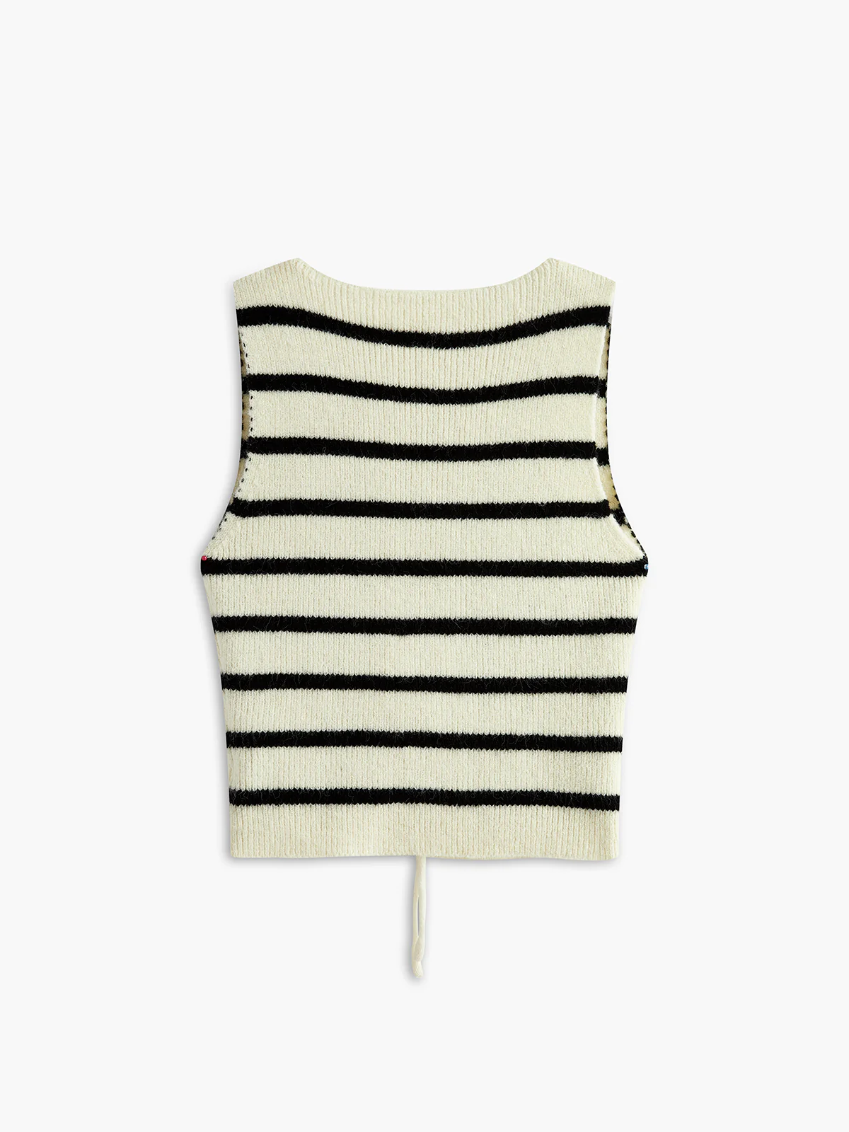 V-Neck Striped Tie Sweater Vest - Image 4