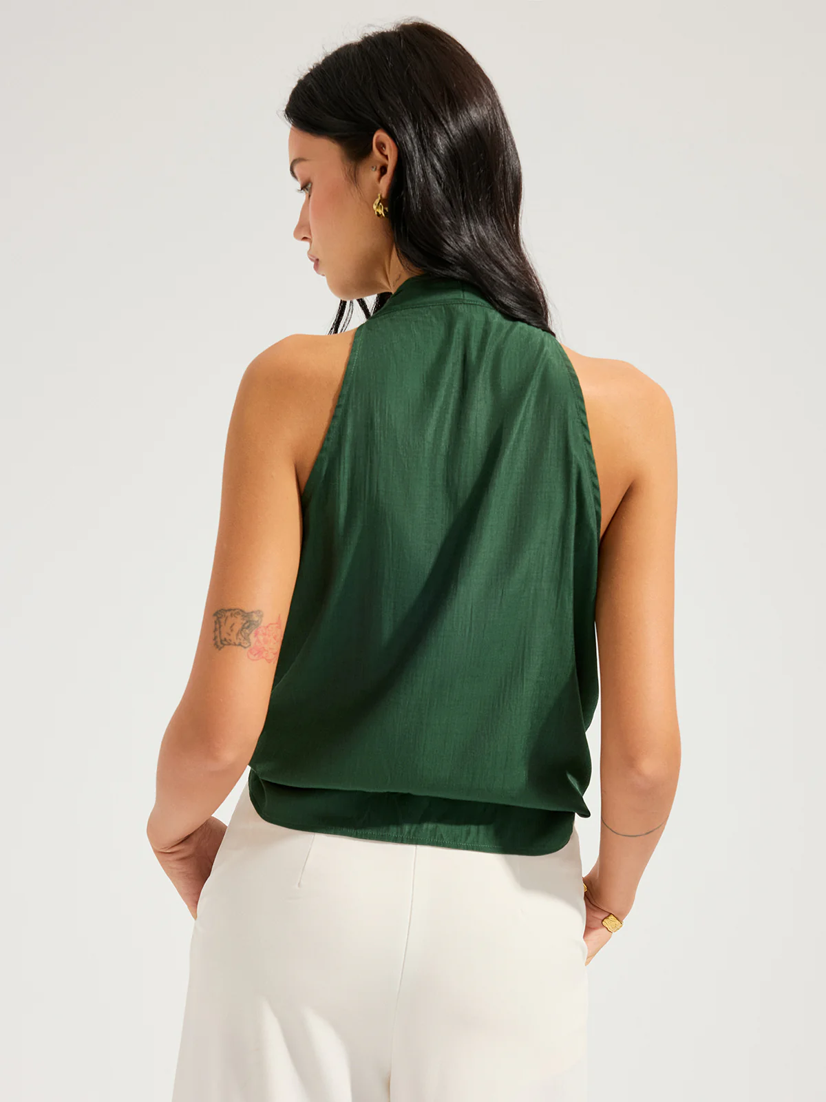 V-Neck Tie-Front Sleeveless Top - Image 5