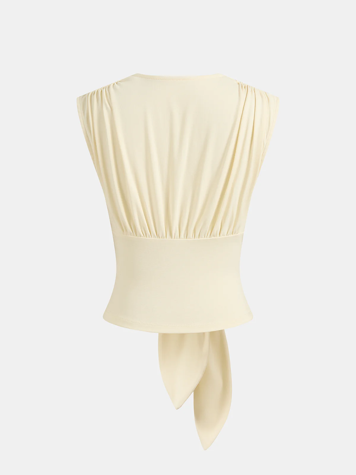 V-Neck Tie-Front Tank Top - Image 2