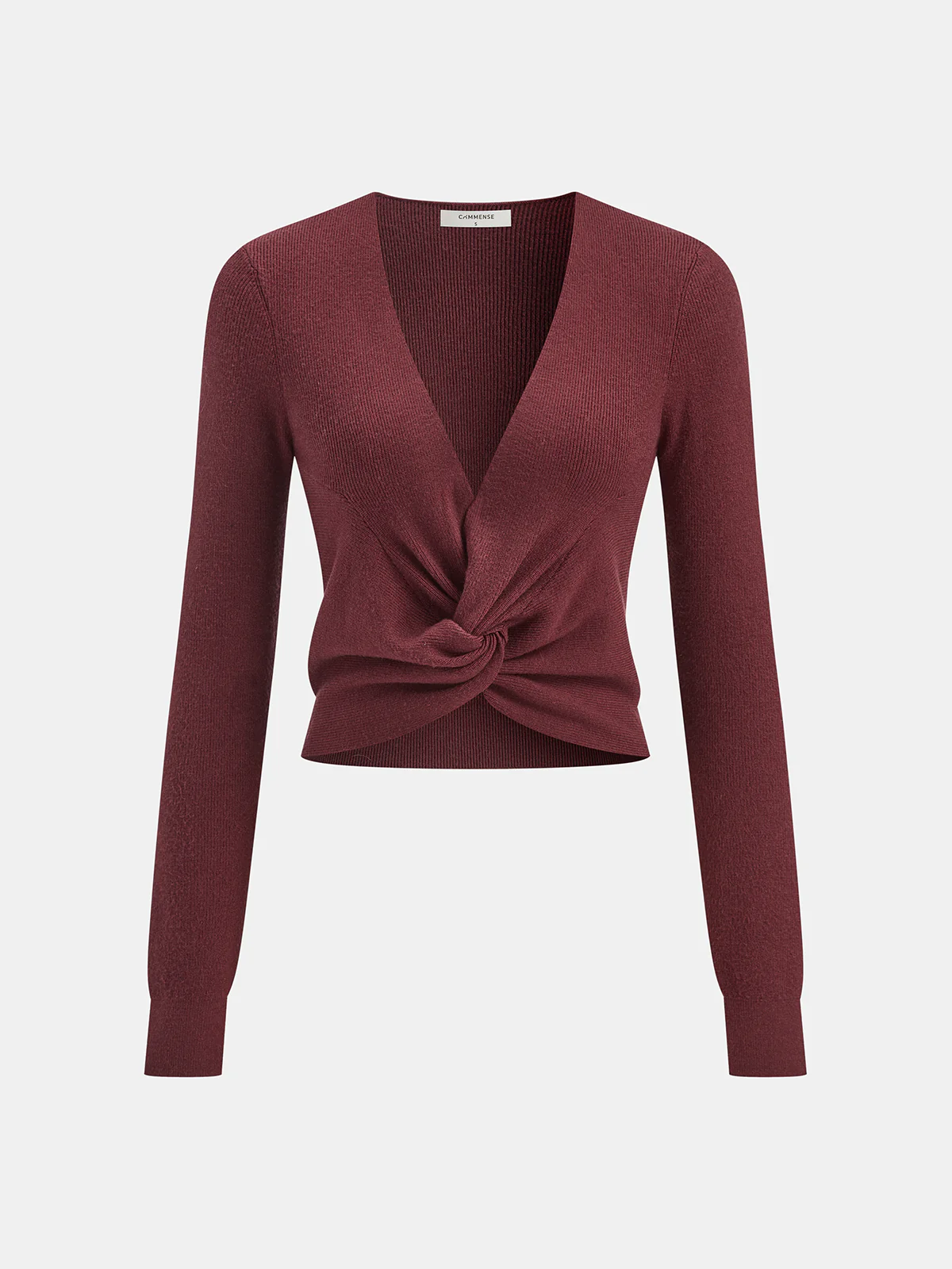 V-Neck Twist-Front Sweater - Image 2