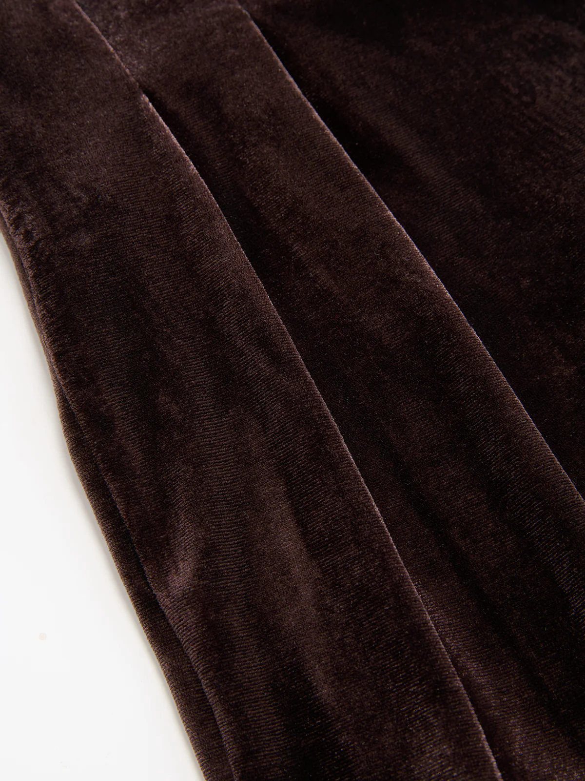 Velvet Asymmetric Waist Wide-Leg Pants - Image 5