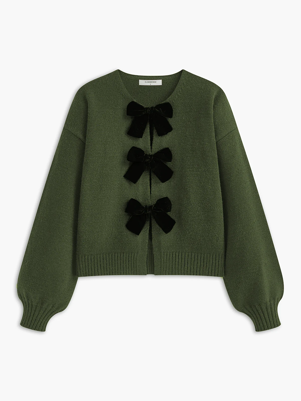 Velvet-Bow Lantern Sleeve Sweater - Image 10