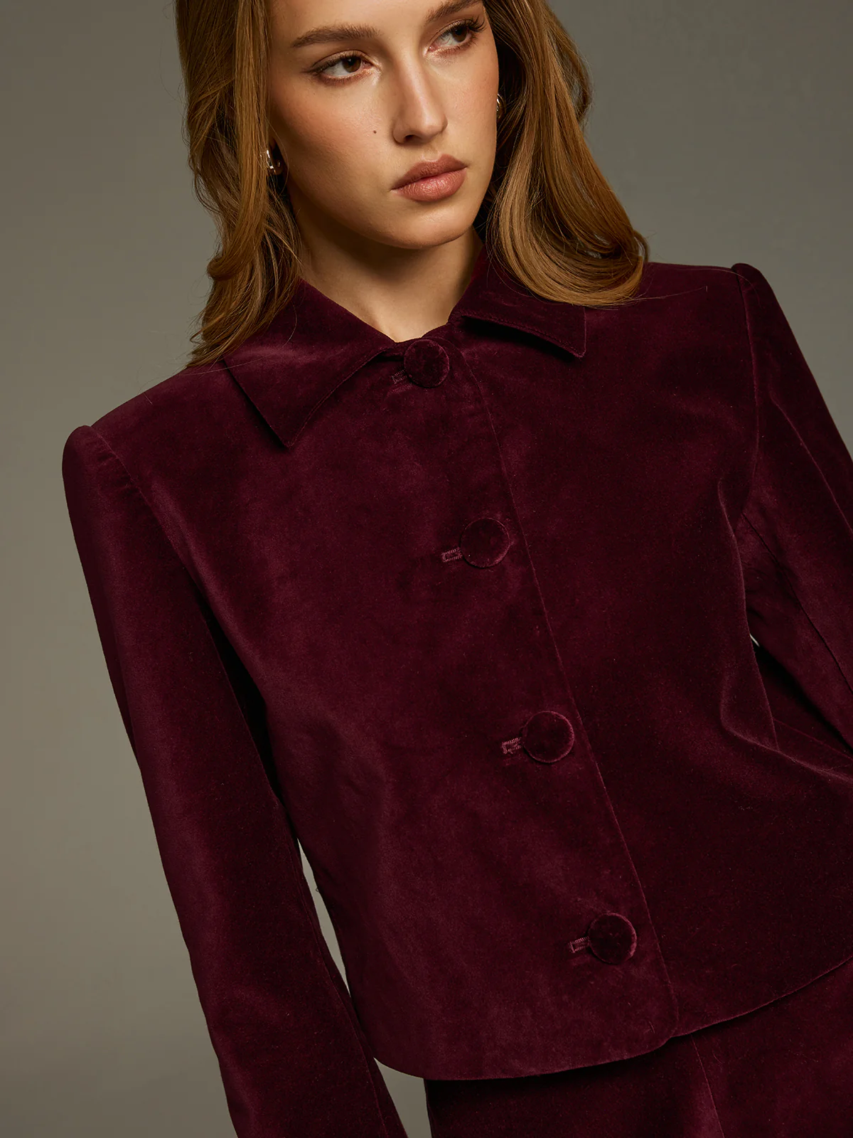 Velvet Button-Front Jacket - Image 2