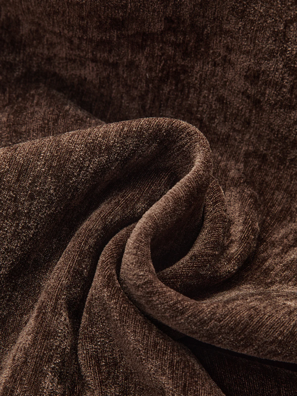 Mid-Waist Velvet Wide-Leg Pants - Image 2
