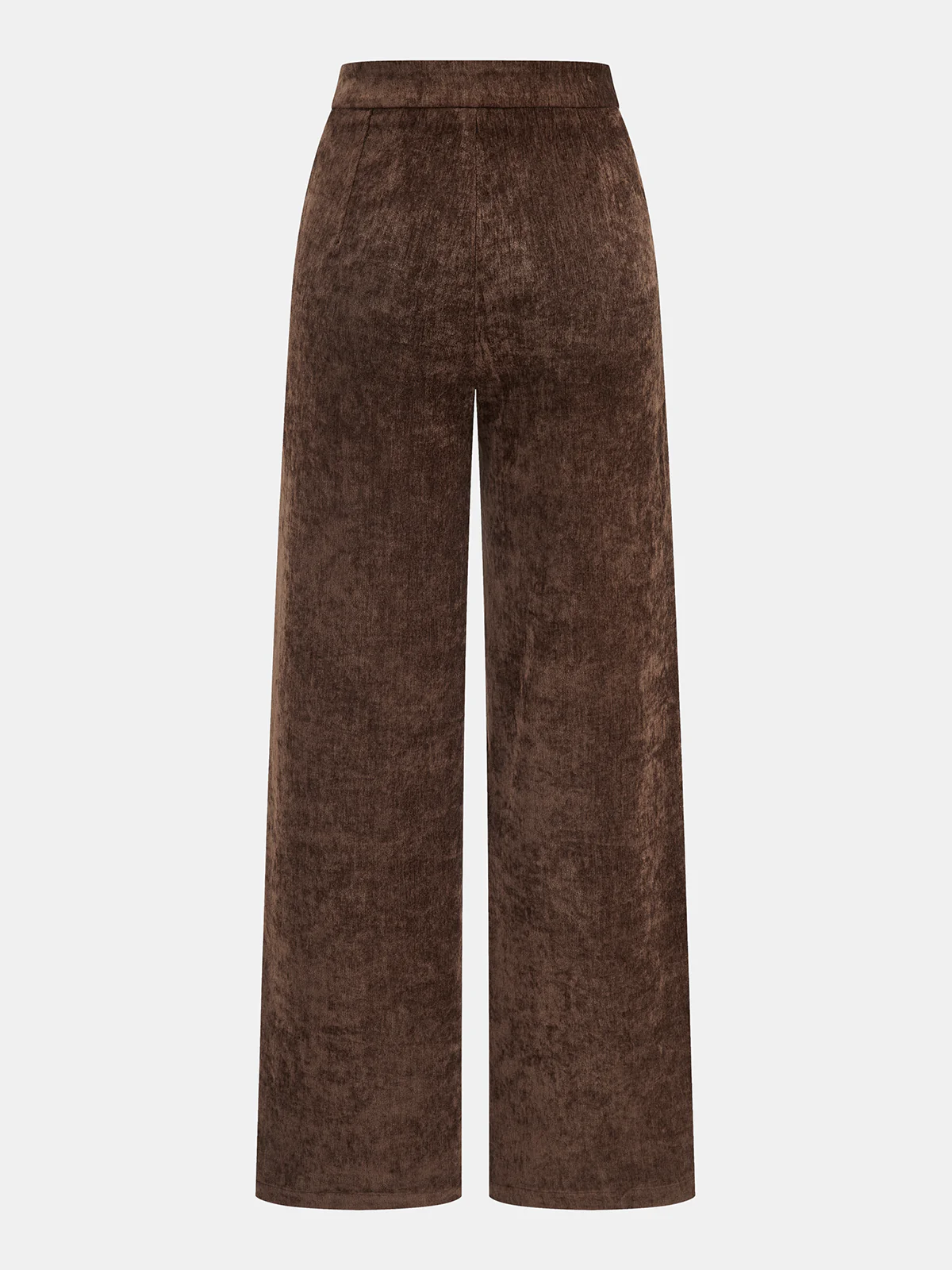 Mid-Waist Velvet Wide-Leg Pants - Image 4