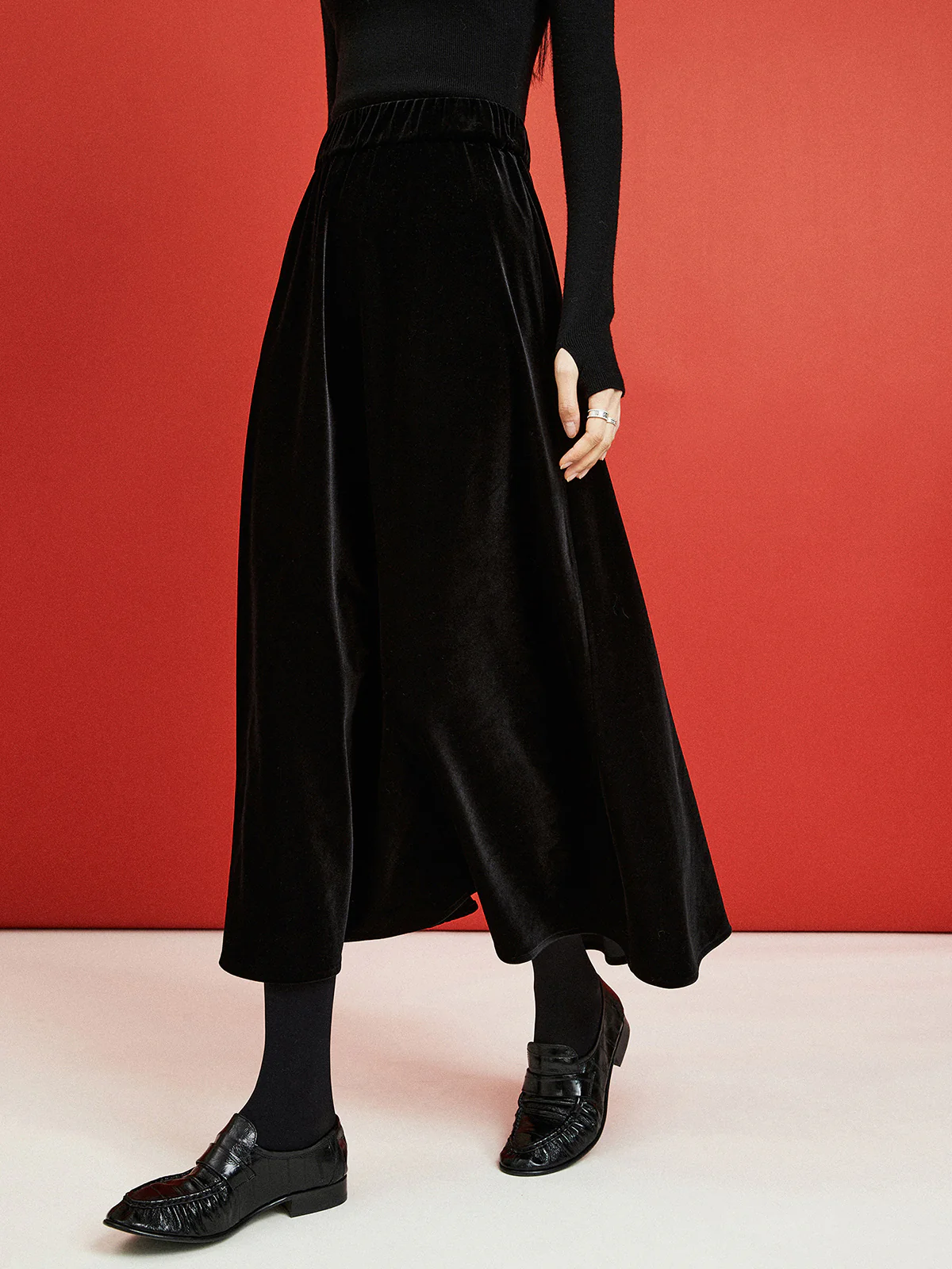 Velvet Flowy Skirt - Image 7