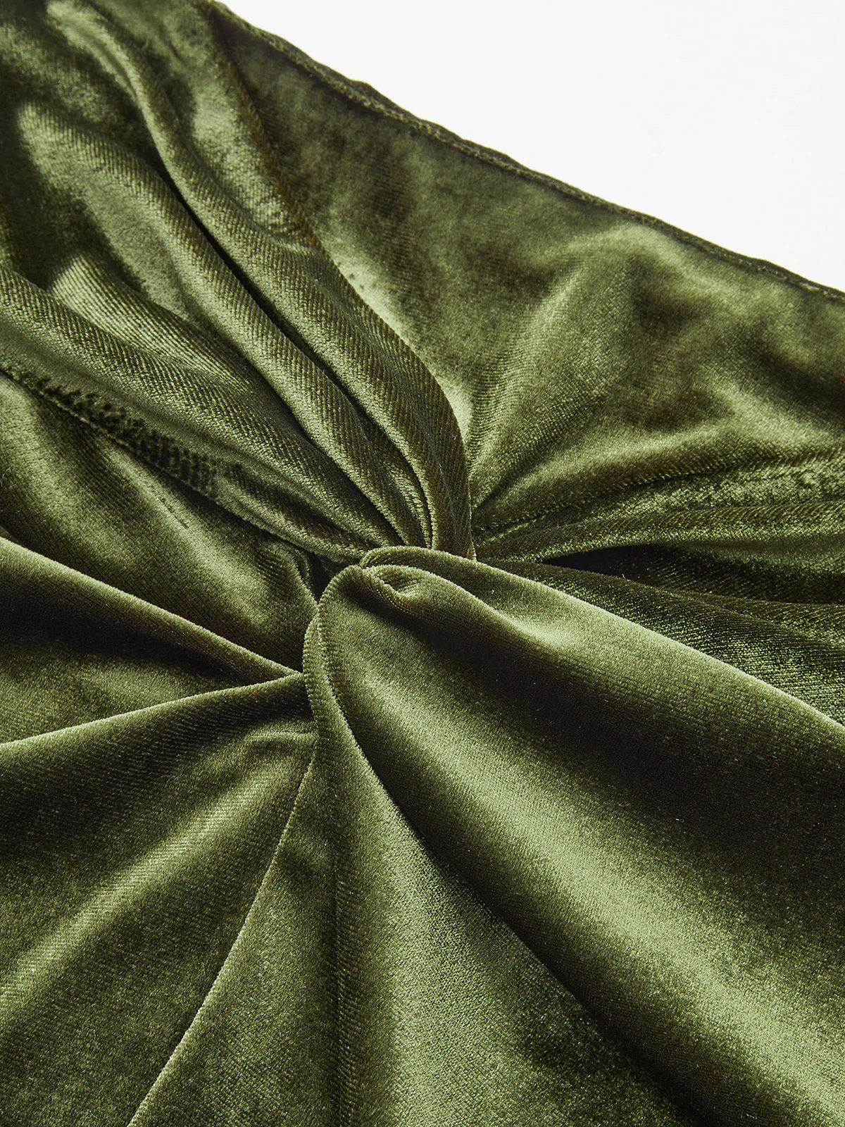 Velvet Knot-Front Midi Skirt - Image 4