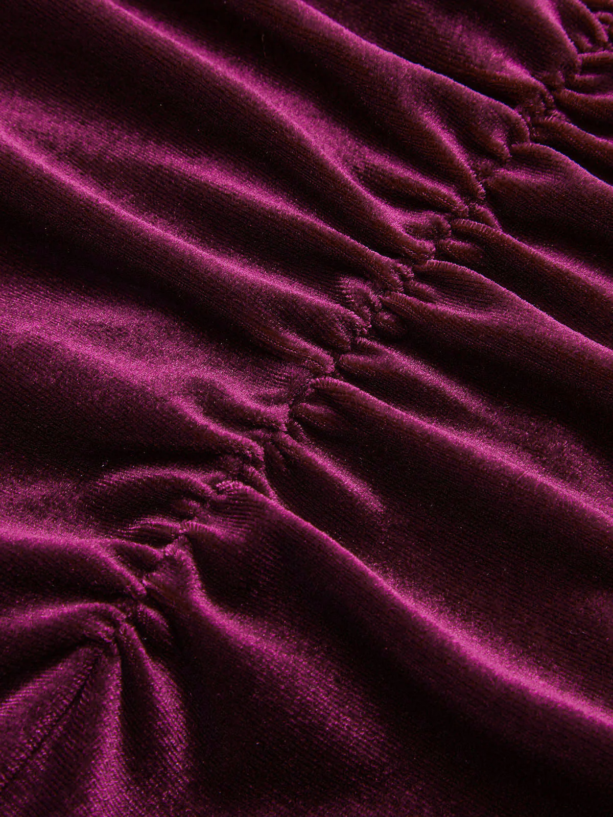 Velvet Ruched Long-Sleeve Bodysuit - Image 4