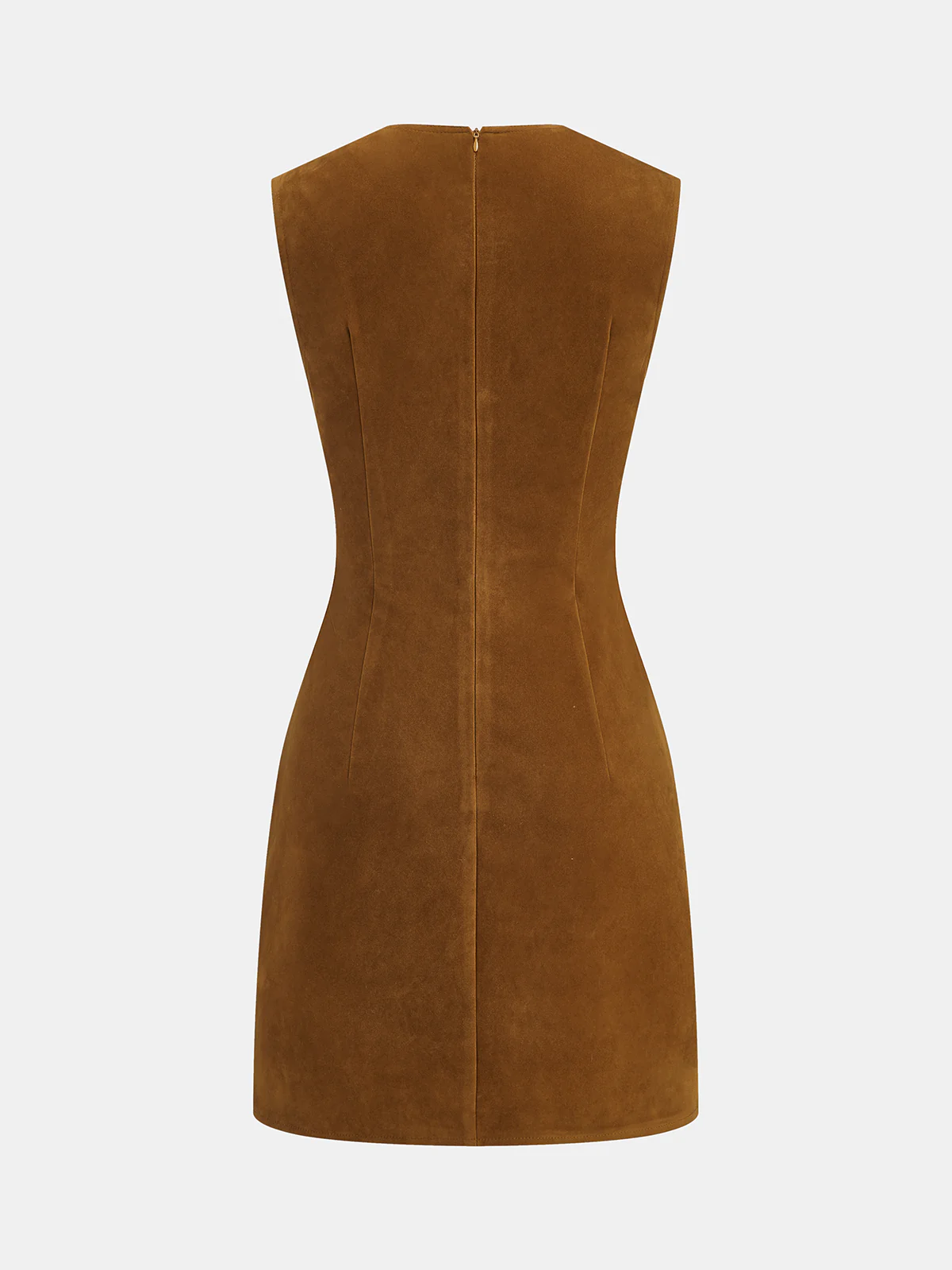 Velvet Sleeveless Mini Dress with Crystal Embellishments - Image 2
