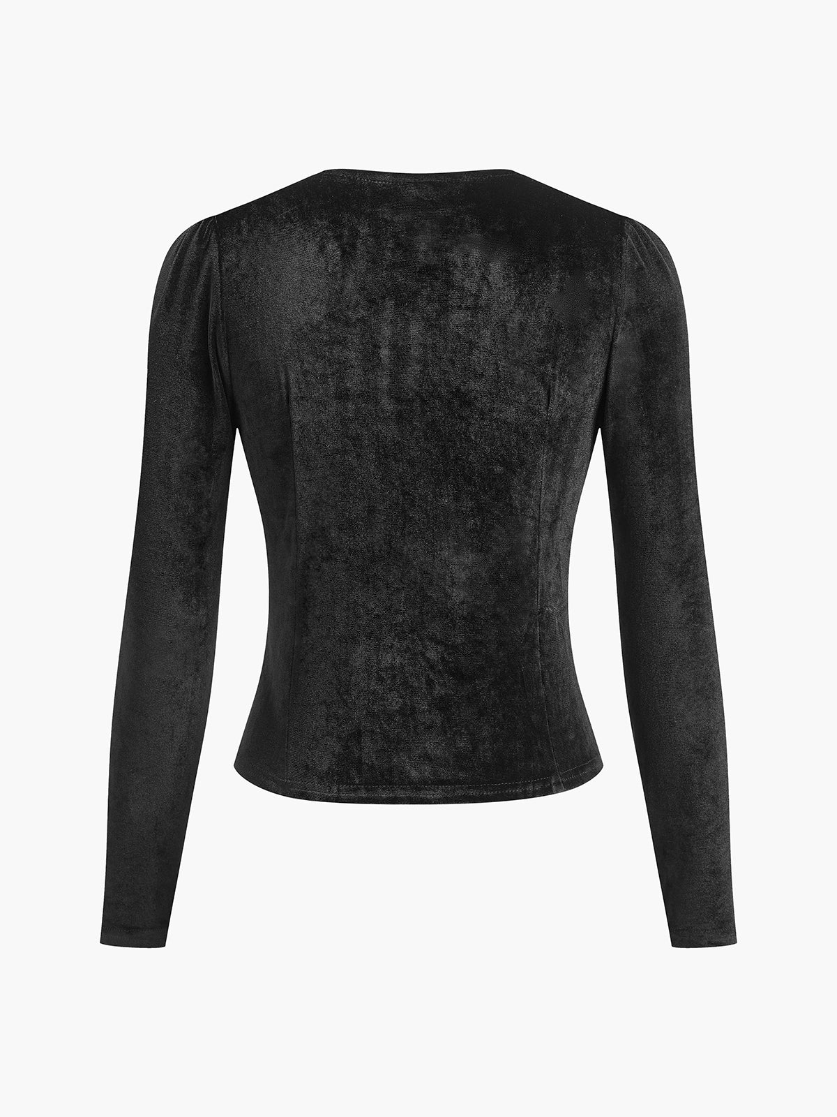 Velvet Split Button Top - Image 2