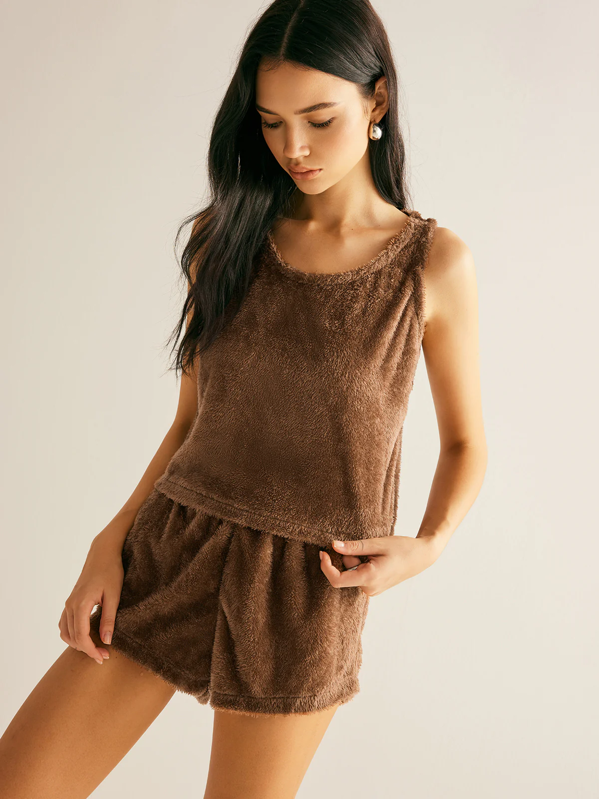 Velvet Three-Piece Shorts Set - Image 5