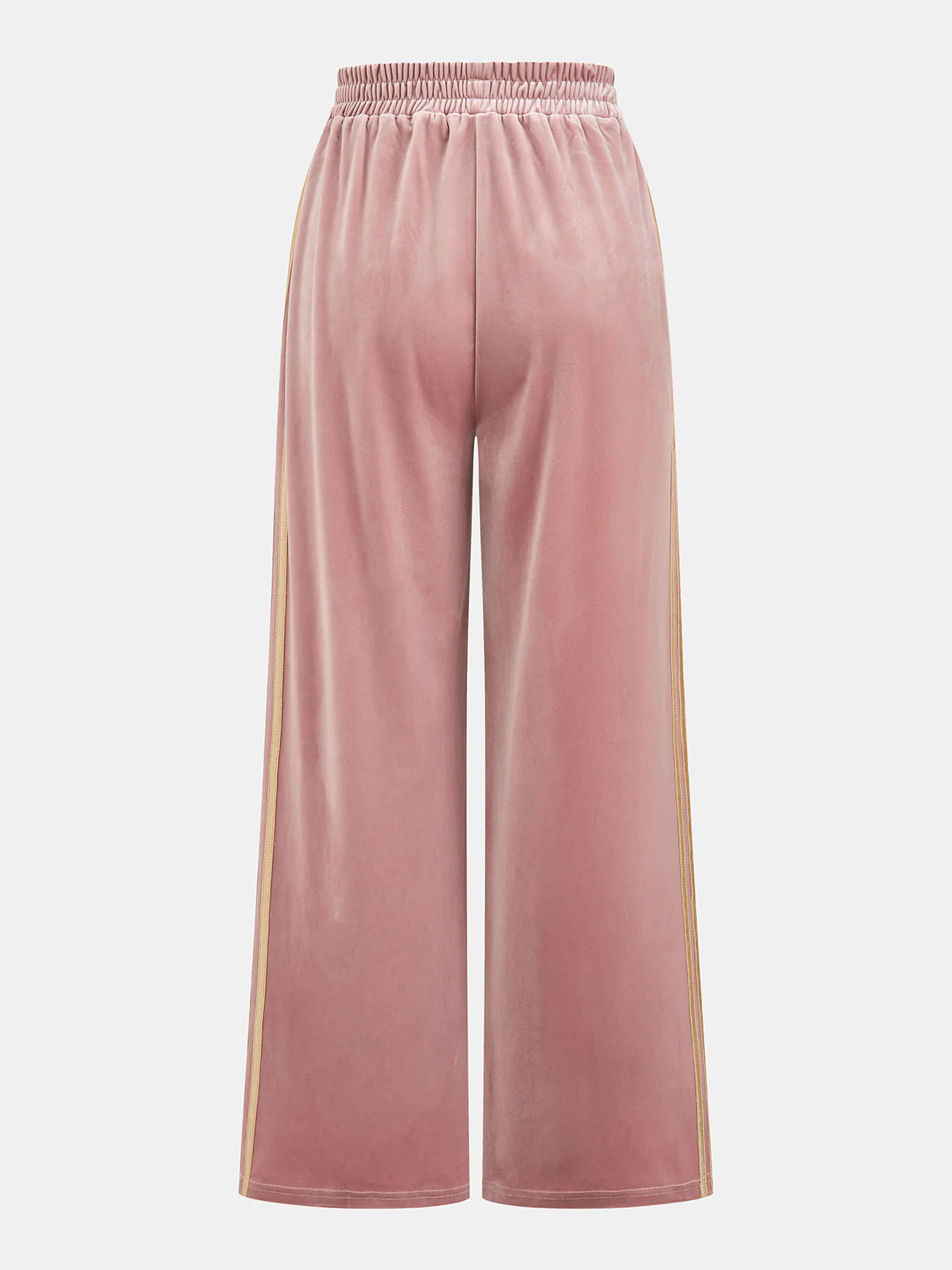 Velvet Wide-Leg Elastic Waist Pants - Image 3