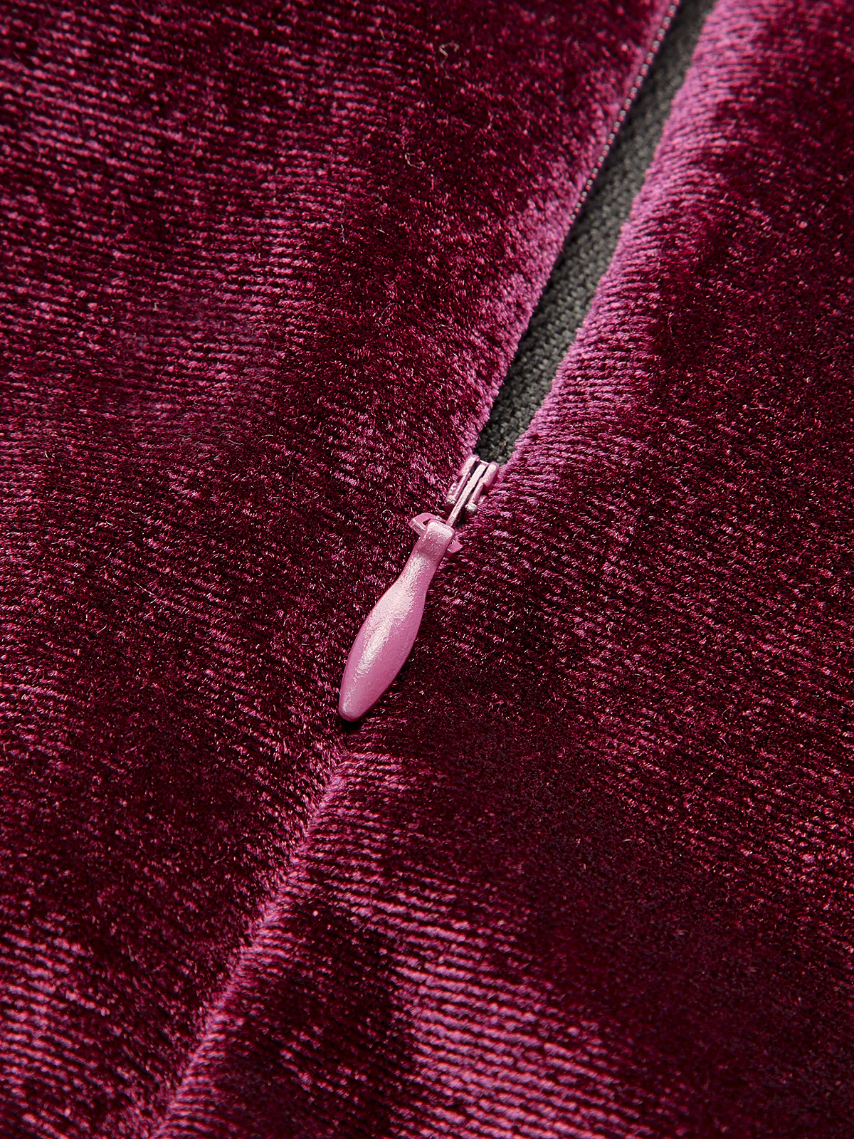 Velvet Zipper Slim Tank Dress - Image 4