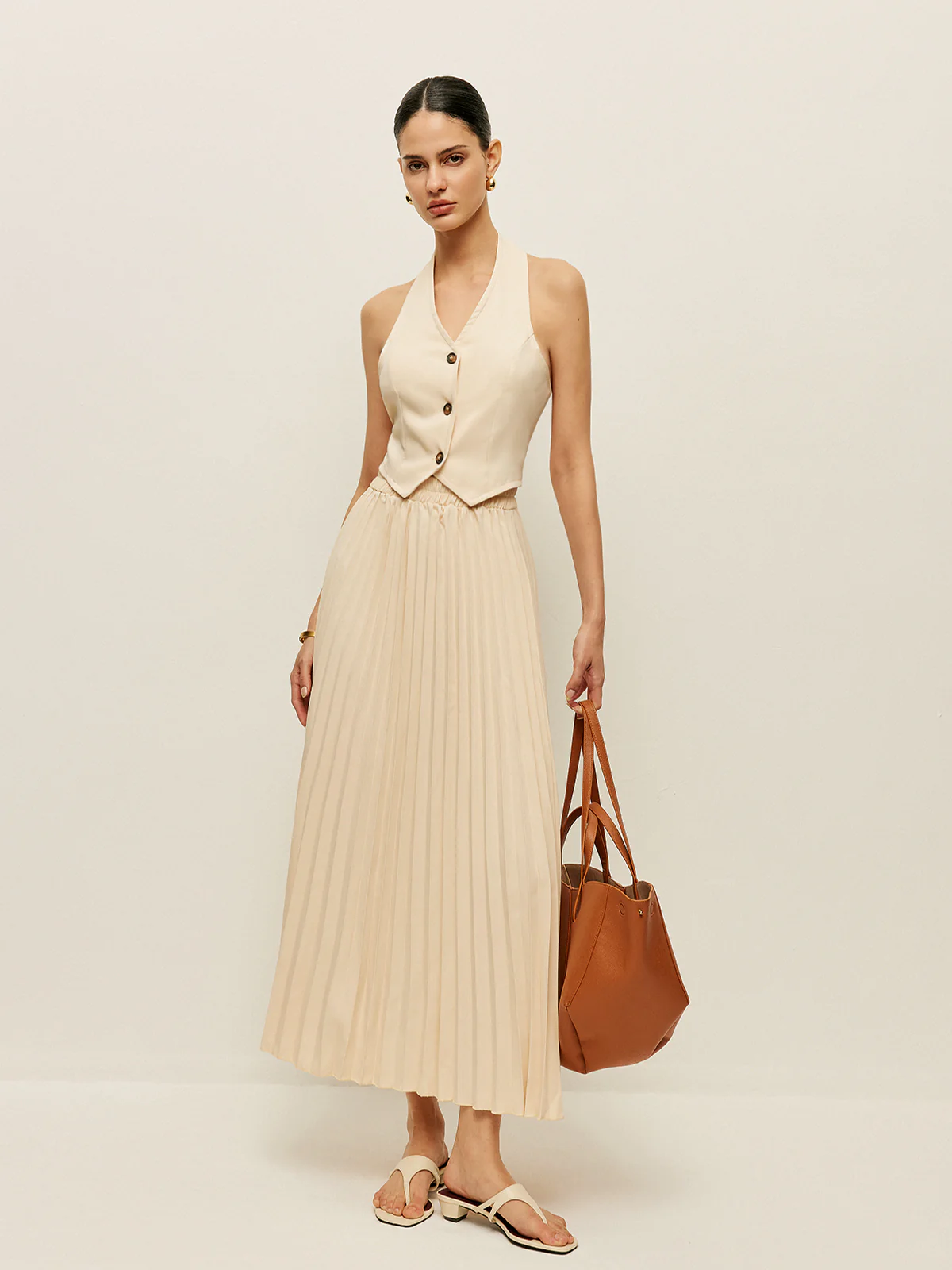 Vest With Pleated Skirt Set - Image 2