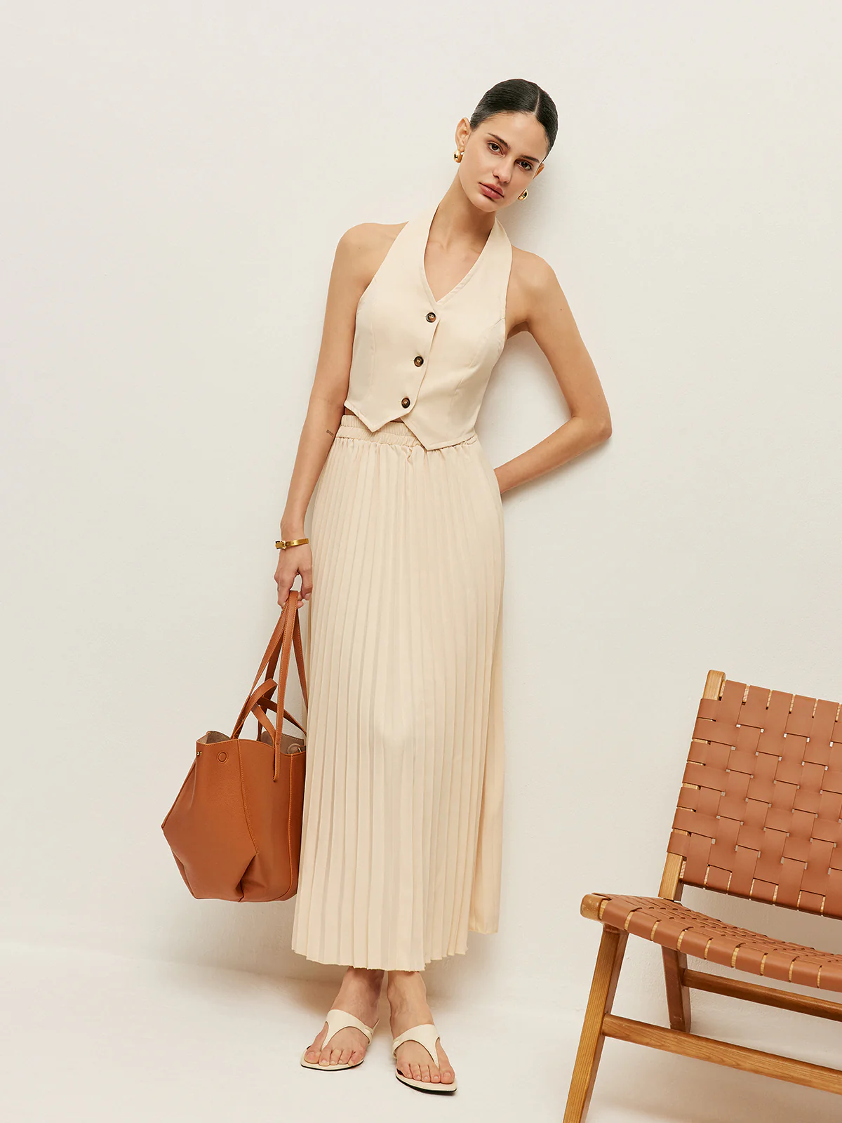 Vest With Pleated Skirt Set - Image 4