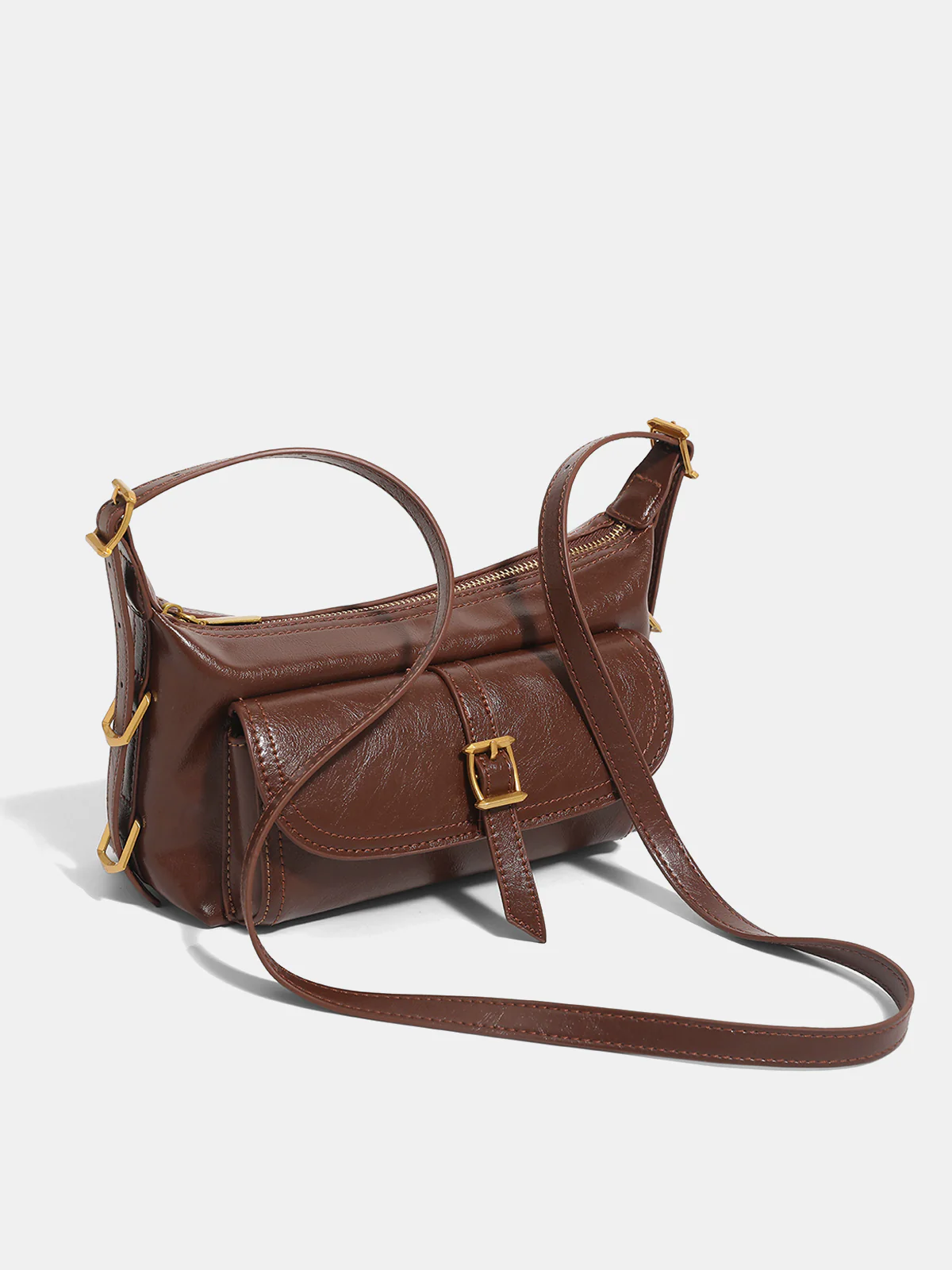 Vintage Buckle Detail Shoulder Bag - Image 2