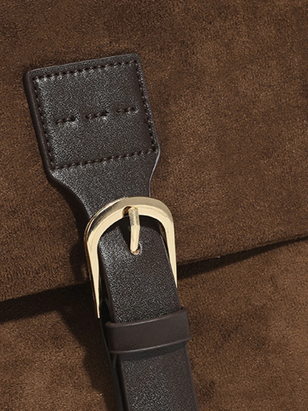 Vintage Buckle Flap Shoulder Bag - Image 5