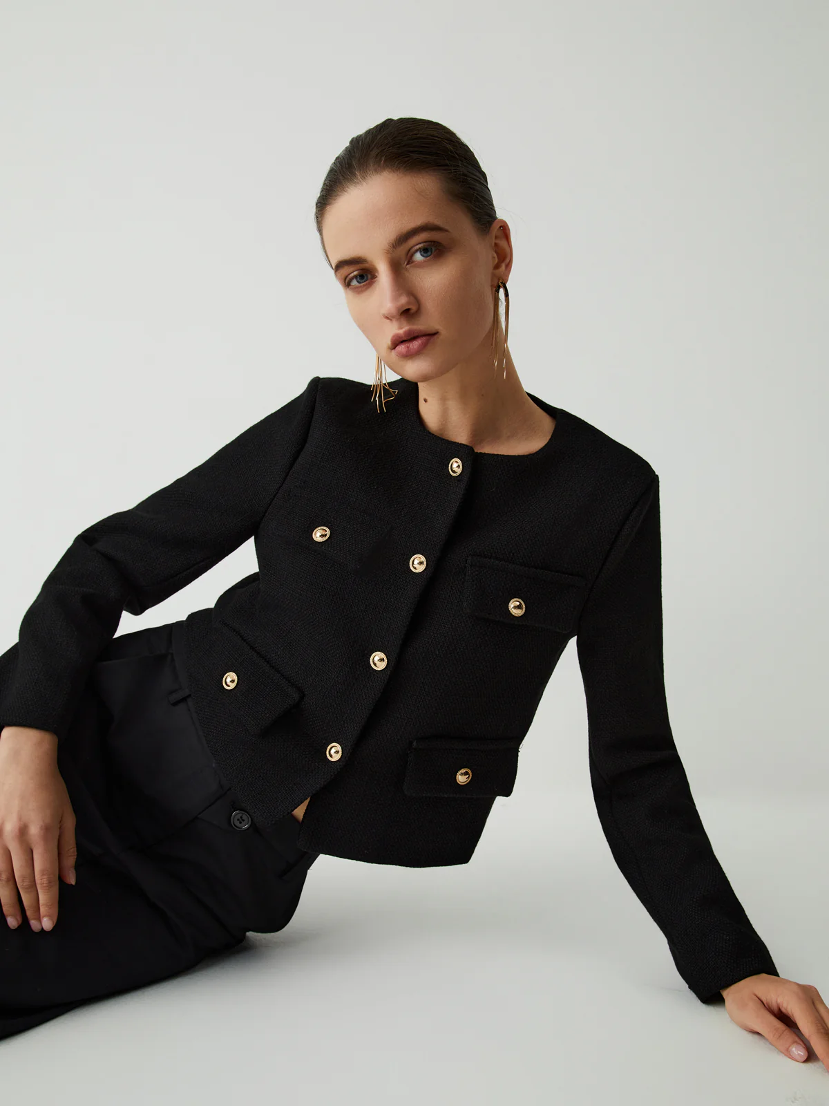 Vintage Button Tweed Jacket - Image 5